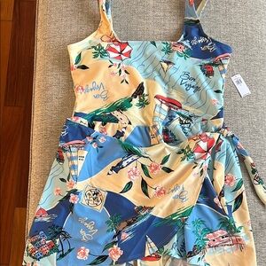 Colorful Printed Swim Dress